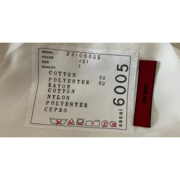 Sacai Womens Embroidered Sheer Lace Pants With Button Details Size 1 White - Picture 2 of 11